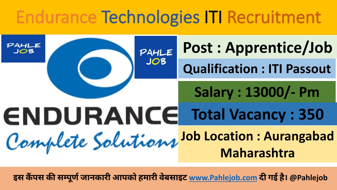 Endurance Technologies Ltd ITI Recruitment 2022 ITI Jobs India