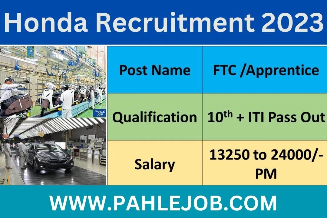 Honda ITI Jobs Recruitment