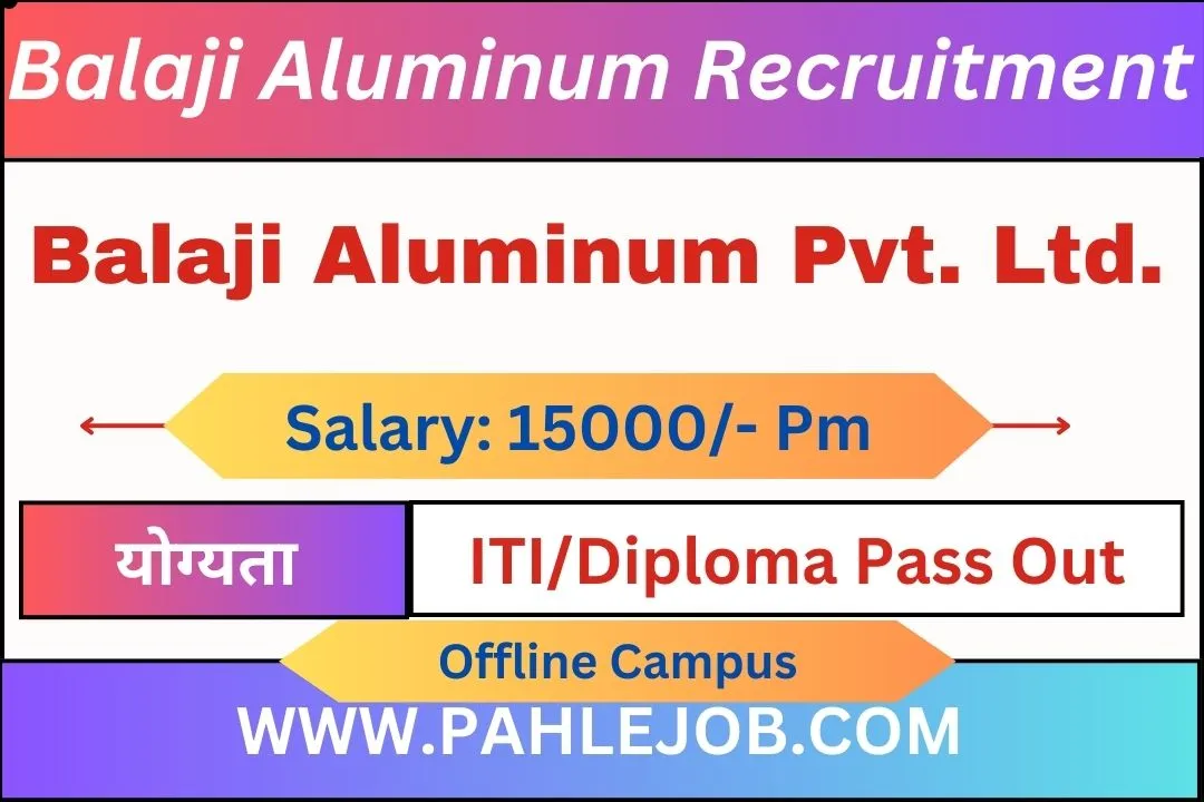 Balaji Aluminum Recruitment 2023
