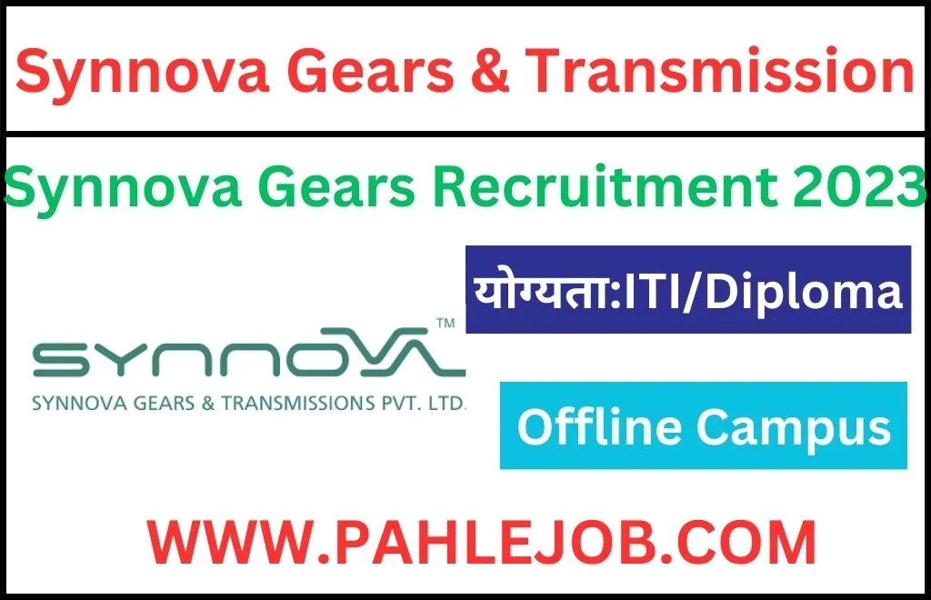 Synnova Gears Recruitment 2023
