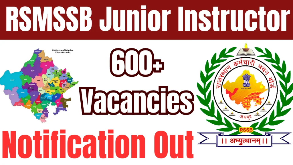 rsmssb junior instructor vacancy 2024